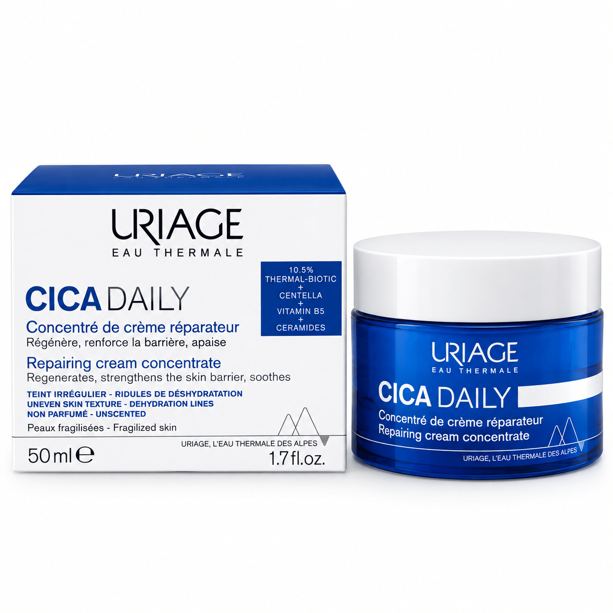 Confezione e crema Uriage Cica Daily