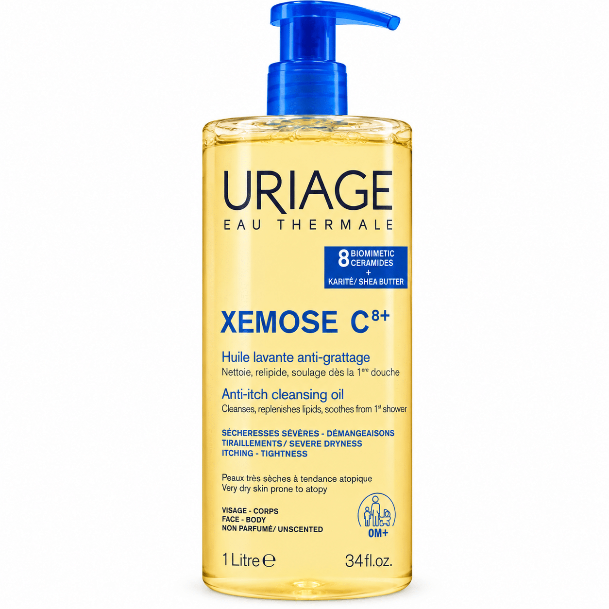 Olio detergente Uriage Xémose C8+