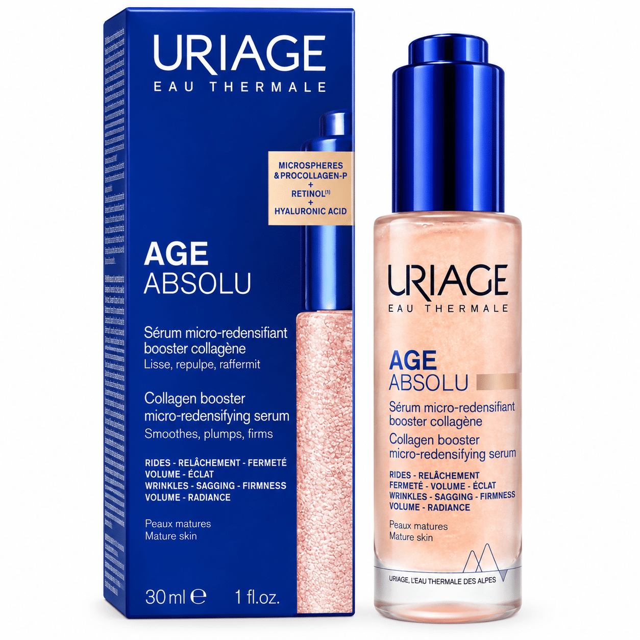 Set Uriage Age Absolu su sfondo bianco