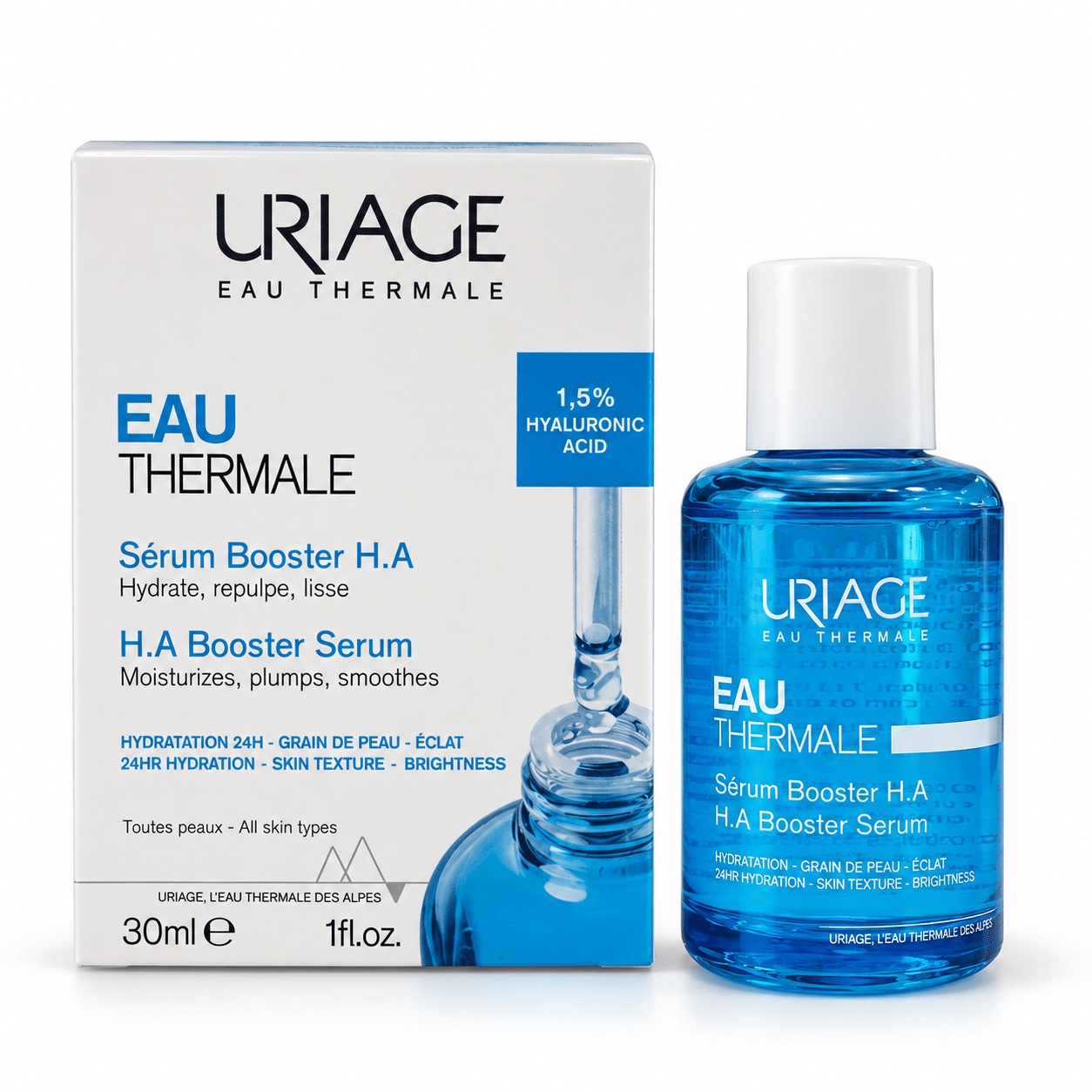Siero Uriage con flacone e confezione